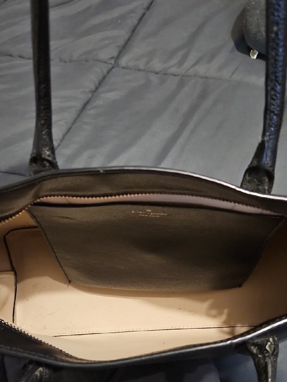 Kate Spade Black‎ Pebbled Leather Tote with Detachable Strap